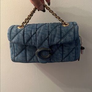 Coach Blue denim Quilted Crossbody Bag 20